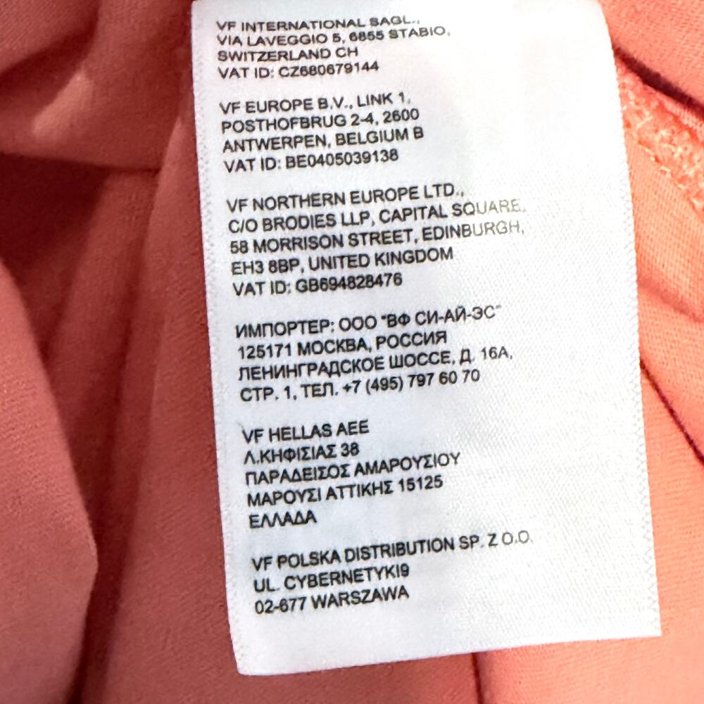 The North Face Never Stop Exploring NSE Long Sleeve T Shirt Orange Peach Womens - Picture 6 of 7